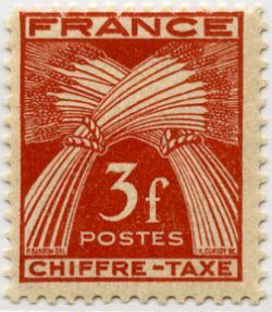 Sheaves of Wheat- Inscribed CHIFFRE-TAXE