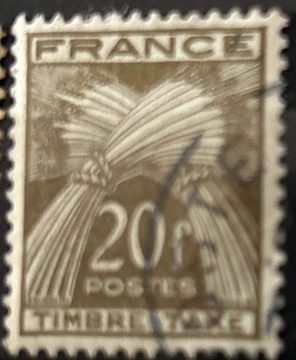 Sheaves of Wheat- Inscribed TIMBRE-TAXE