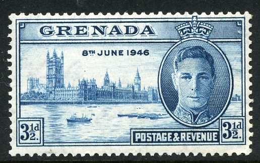 King George VI and Houses of Parliament, London