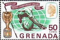 Footballer's legs, ball and Jules Rimet Cup