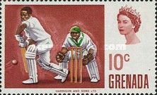 Batsman playing defensive stroke.