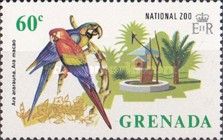 Blue-and-yellow Macaw (Ara ararauna), Scarlet Macaw (Ara mac