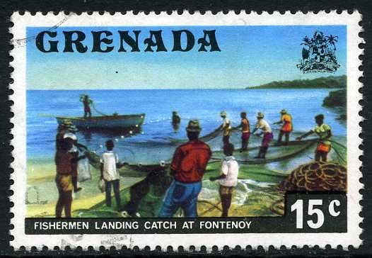 Fishermen landing catch at Fontenoy