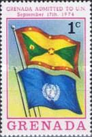 U.N. and Grenada flags