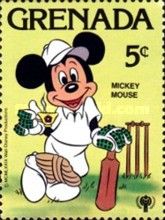 Mickey Mouse playing cricket