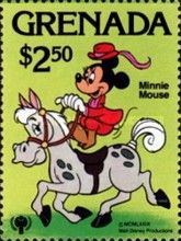 Minnie Mouse riding horse