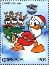 Pulling the sleigh - Donald, the Nephews