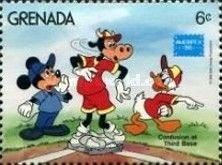 Baseball, Confusion at third base-Mickey, Clarabelle, Donald