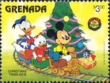 Christmas train ride - Donald, Huey, Mickey