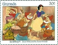 Snow White and the dwarfs have a party