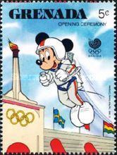 Mickey Mouse flying with rocket belt