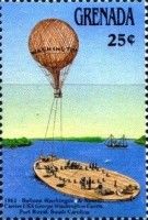 Washington aerial baloonm USS George Washinton 1862