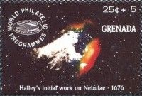 Halley's initial work on nebulae, 1676