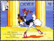 Ostrich ballerina in Dance of The Hours