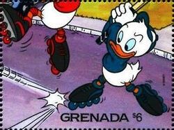 Roller blade hockey - Huey, Dewey