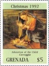 Adoration of the child, by Correggio