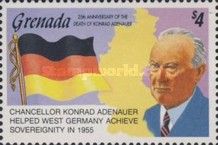 German flag, map, Adenauer