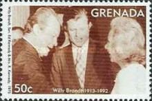 Willy Brandt, Sen. Edward Kennedy, Mrs. Robert Kennedy