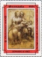Madonna and child with St. Anne, by Leonardi da Vinci