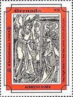 The Virgin Mary in the sun, woodcut by Durer