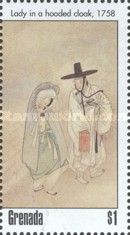 Lady in a hooded cloak