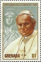 John Paul II and Statue of Liberty
