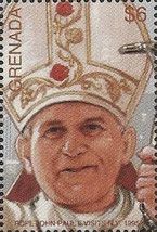 John Paul II and New York Skyline