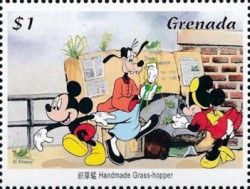 Handmade Grass-hopper - Mickey, Goofy, Minnie