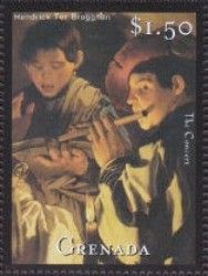 Two figures from the Concert, by ter Brugghen