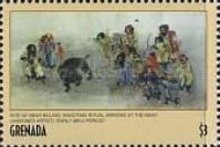 Rite of bear killing, by unknown artist