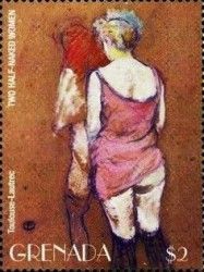 Two half-naked women