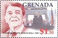 Speaking at the Berlin Wall, 1987