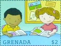 Children and bulletin board