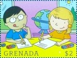 Children and globe