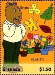 Brain with plants