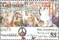 Protesters against landmines