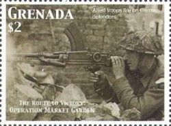 Allied troots fire on German defenders