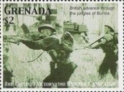 British advance through the jungle of Burma