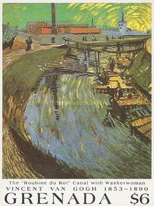 The "Roubine du Roi" Canal with washerwoman