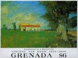 Farmhouse in a wheatfield
