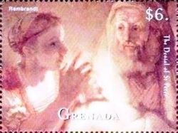 The denial of St. Peter, by Rembrandt