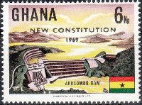 Akosombo dam - overprinted