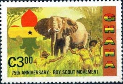 African Elephant (Loxodonta africana), Scouts - surcharged