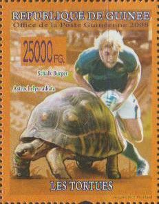 Schalk Burger and Astrochelys radiata