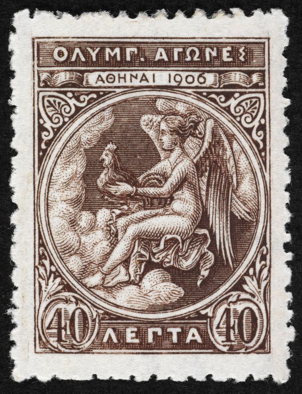 1906 Interim Olympic Games - The winged goddess patron of th