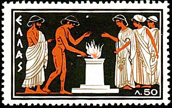 Rome 1960 - Lighting the olympic flame