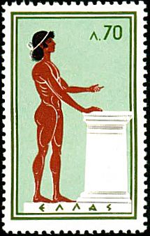 Rome 1960 - Athlete taking oath
