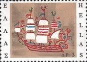 Ship on embroidery