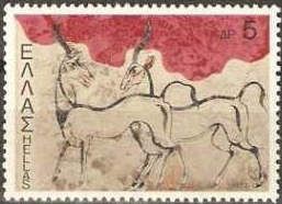 "Antelopes" fresco, Thera, Santorini