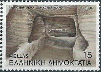 Catacombs of Mylos - View of a catacomb niche